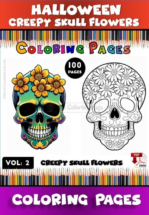 Step into a world of creativity and relaxation with Skull Drawing Coloring Pages Vol. 2! This extraordinary collection of 100 intricately designed skulls is crafted to inspire both young and old alike. Whether you’re seeking a fun activity for your children or a calming escape for yourself, these pages offer the perfect blend of art and mindfulness.