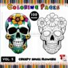 Looking for a way to express your unique style? Our Skull Coloring Pages for Girls Vol 5 is designed just for you! This collection of 100 pages blends edgy skull designs with feminine flair, offering the perfect canvas for creative girls and women who love to color.