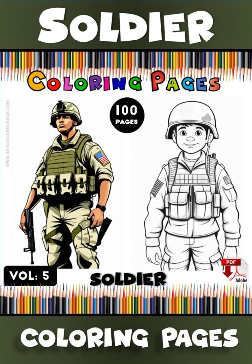 Explore Hidden Depths Soldier Inside Cave Coloring Pages Vol 5