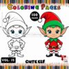 Magical Elf Coloring pages for Kids Vol. 15: 100 Enchanting Designs