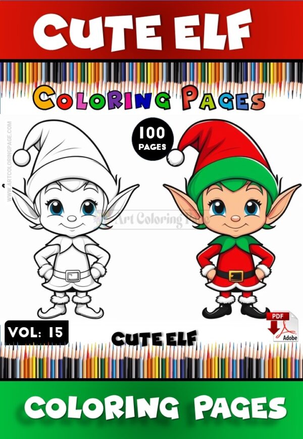 Magical Elf Coloring pages for Kids Vol. 15: 100 Enchanting Designs