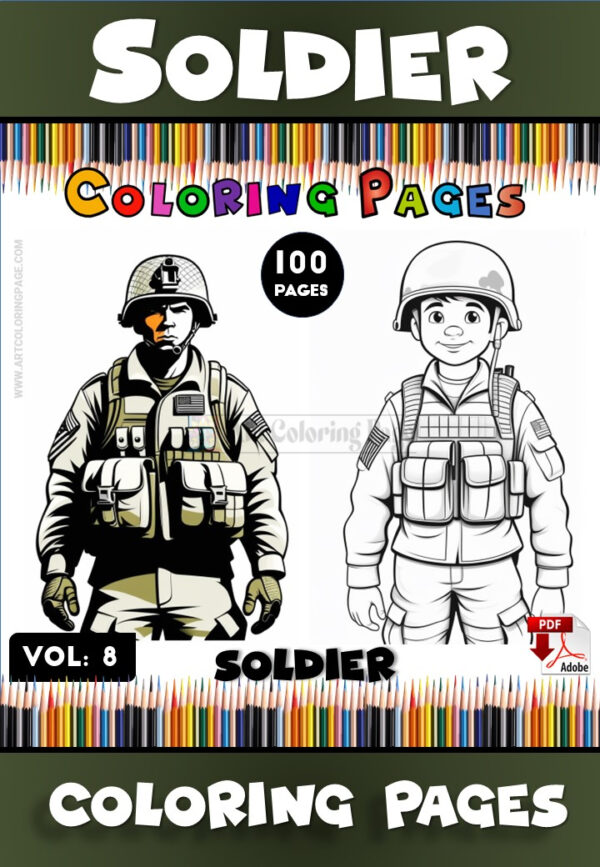 Soldier Inside Cave Coloring Page Easy Vol 8