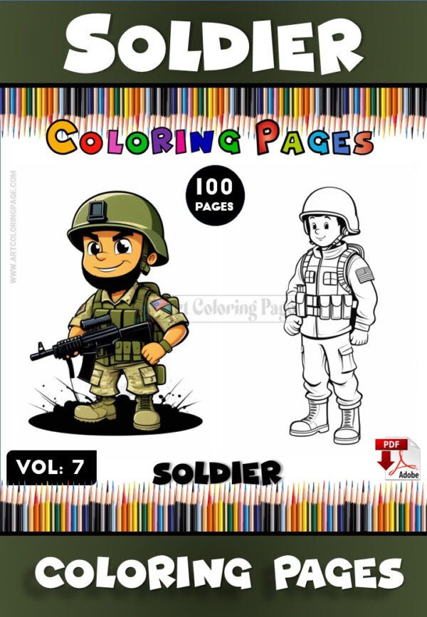 Soldier Inside Cave Coloring Page PDF Vol 7 for all age