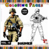 Unlock Creativity with Soldier and the Spider Coloring Pages Vol 10