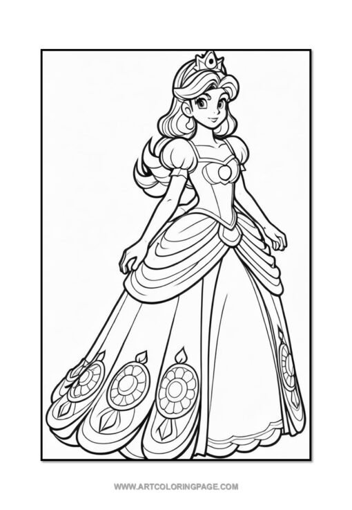 Unlock Hours of Creative Fun with Mario Coloring Pages Vol 11!Diapositive3