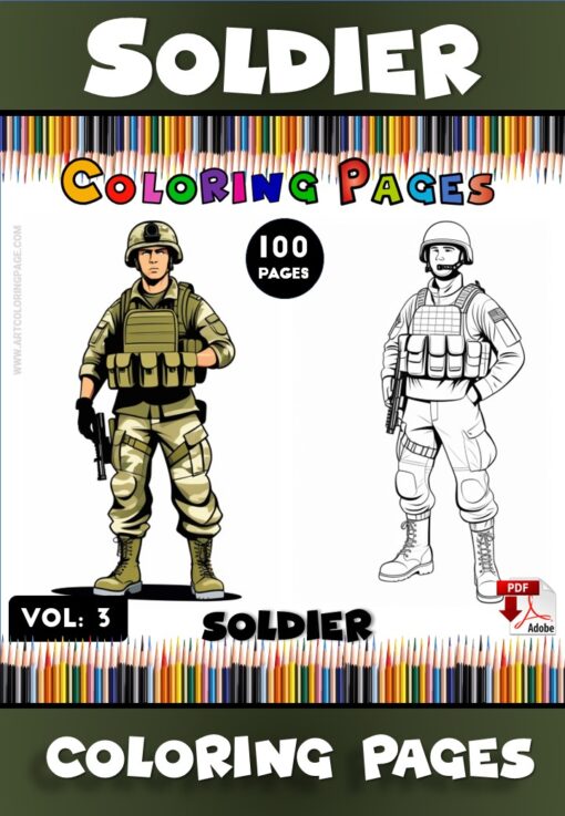 Unlock Your Inner Artist with Color Page for Soldier in Cave Vol 3