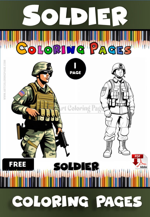 color page for soldier and spider in cave printable free