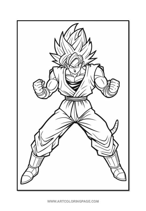 Color Your World with Dragon Ball Z Goku Coloring Pages Vol. 9! - Image 5