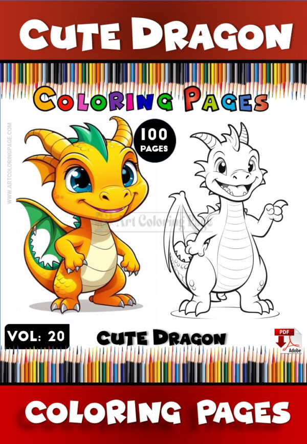 Color Your World with Dragon Coloring Sheet Vol 20!