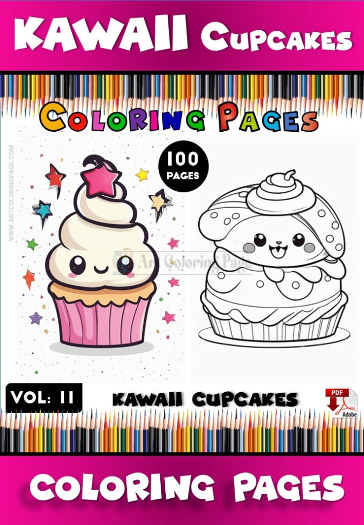 Creative Fun for All Ages Coloring Pages for Cupcakes Vol 11