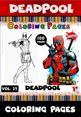 Alternative view of Discover Endless Fun with Deadpool Coloring Sheets Vol 23