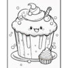 Delight in Creative Fun with Cupcake Coloring Sheets Vol 12Diapositive2