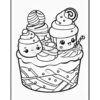 Delight in Creative Fun with Cupcake Coloring Sheets Vol 12Diapositive3