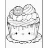 Delight in Creative Fun with Cupcake Coloring Sheets Vol 12Diapositive4