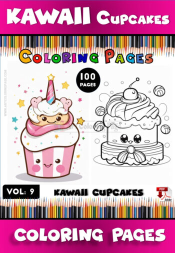 Delight in Creativity with Cupcakes Coloring Pages Vol 9