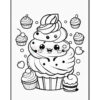 Delight in Creativity with Cupcakes Coloring Pages Vol 9Diapositive3