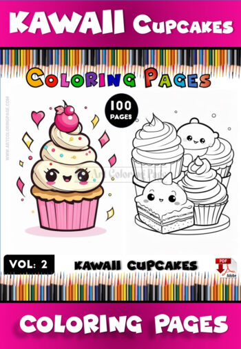Delight in Every Stroke with Our Cupcake Coloring Pages! Vol 2