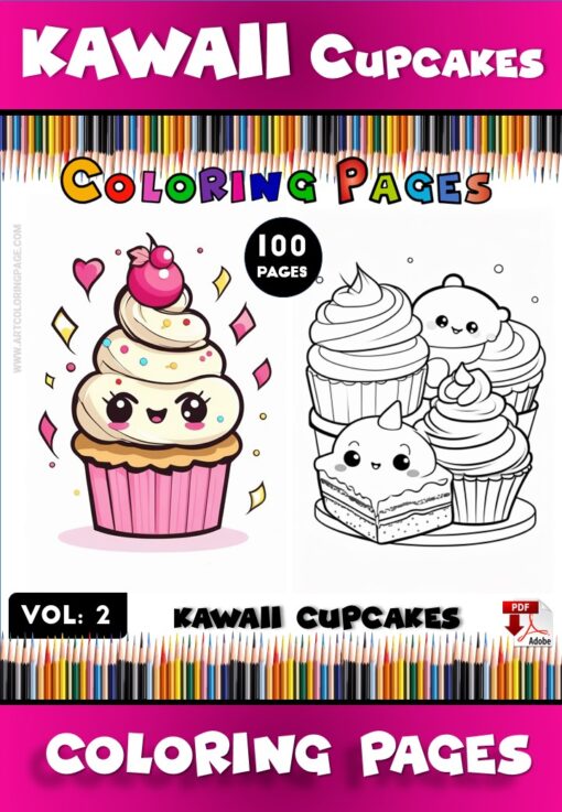 Delight in Every Stroke with Our Cupcake Coloring Pages! Vol 2