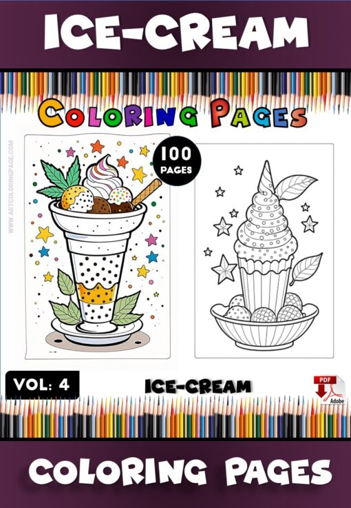 Scoop Up Creativity with Our Coloring Pages Ice Cream Vol 4!