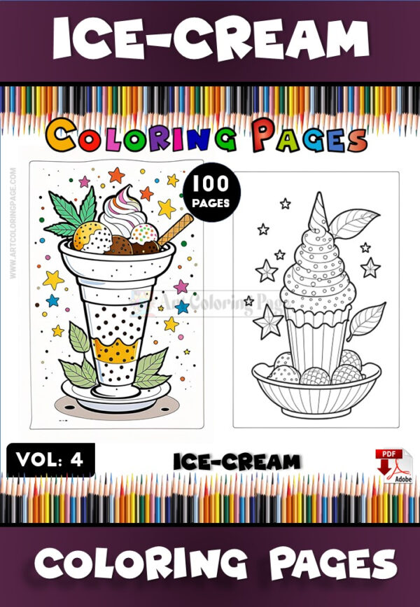 Scoop Up Creativity with Our Coloring Pages Ice Cream Vol 4!