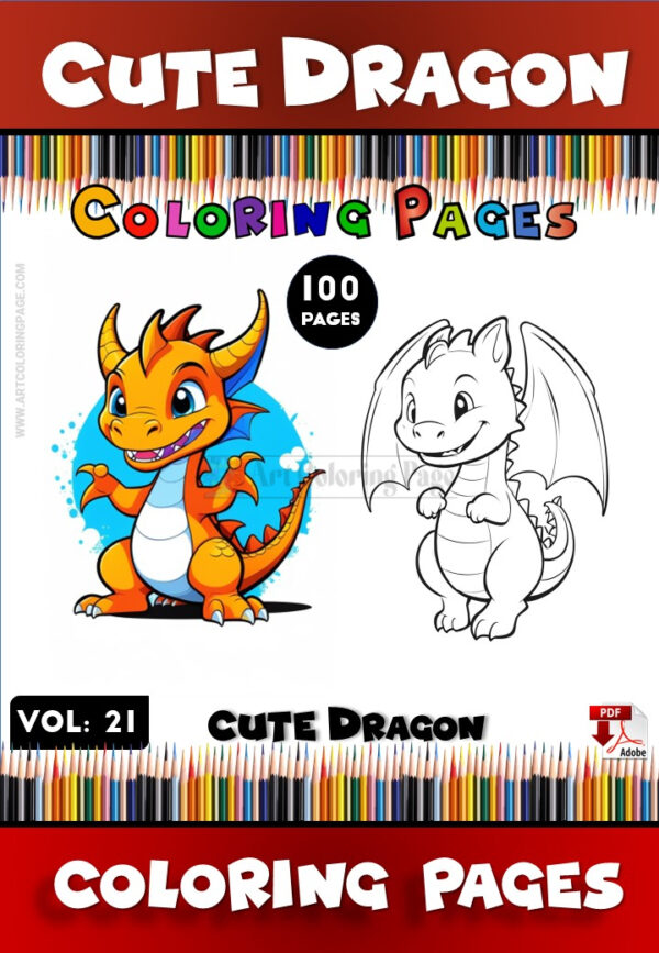 Discover Magic with Dragon Coloring Page Vol 21!
