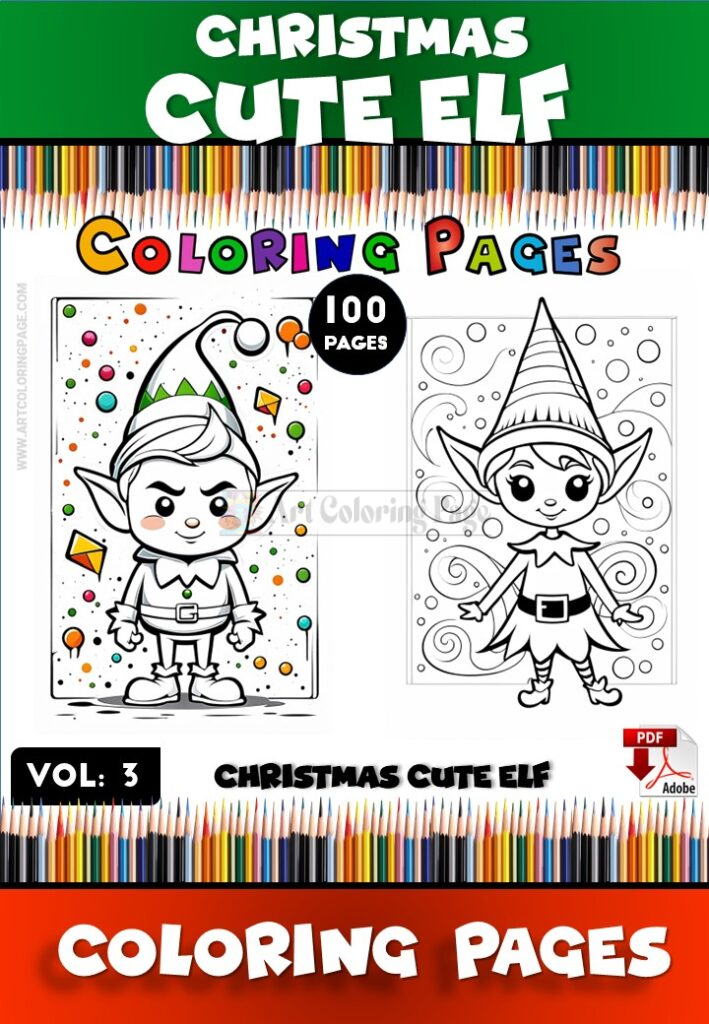 Discover the Magic with Elf Coloring Pages Vol 3 – 100 Whimsical Designs