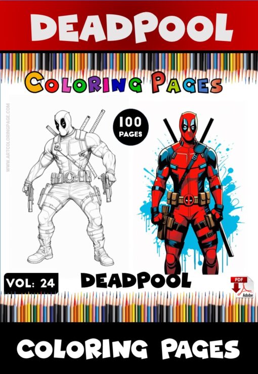 Dive Into Creativity with Coloring Pages of Deadpool Vol 24