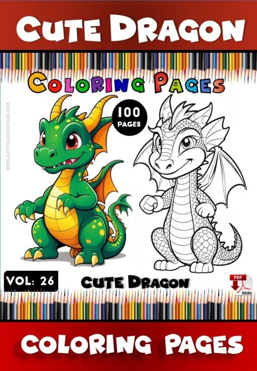 Dive into Adventure with Dragons Coloring Pages Vol 26!