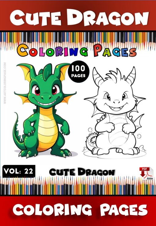 Dive into Imagination with Coloring Page Dragon Vol 22!Diapositive1