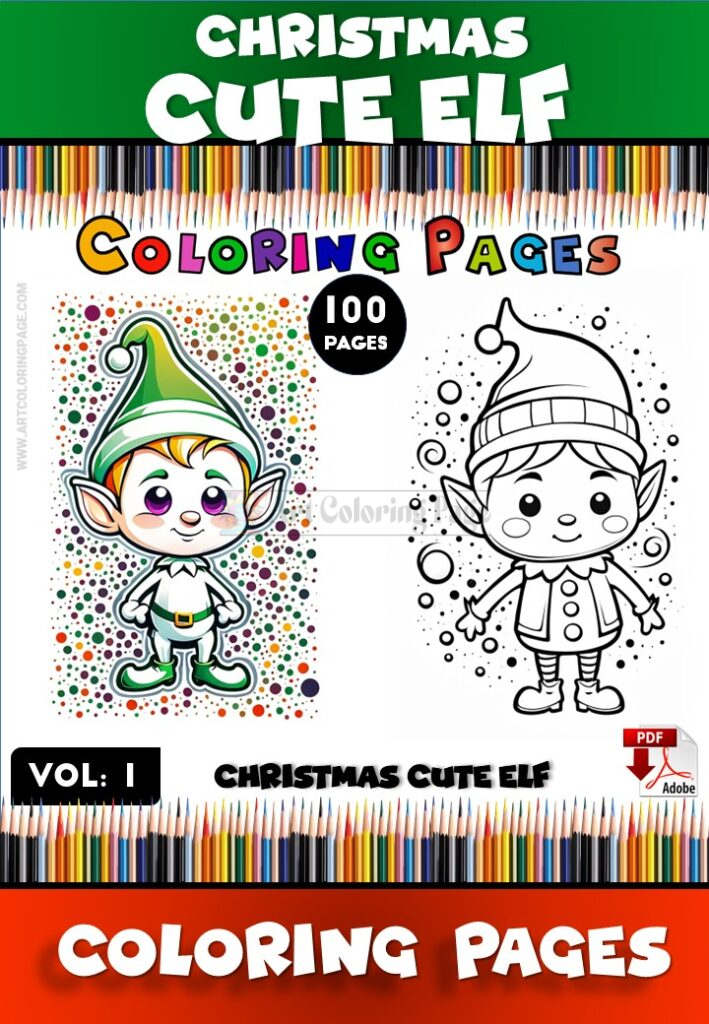 Enchanting Elf Coloring Page Vol 1 – Your Portal to Calm and Creativity