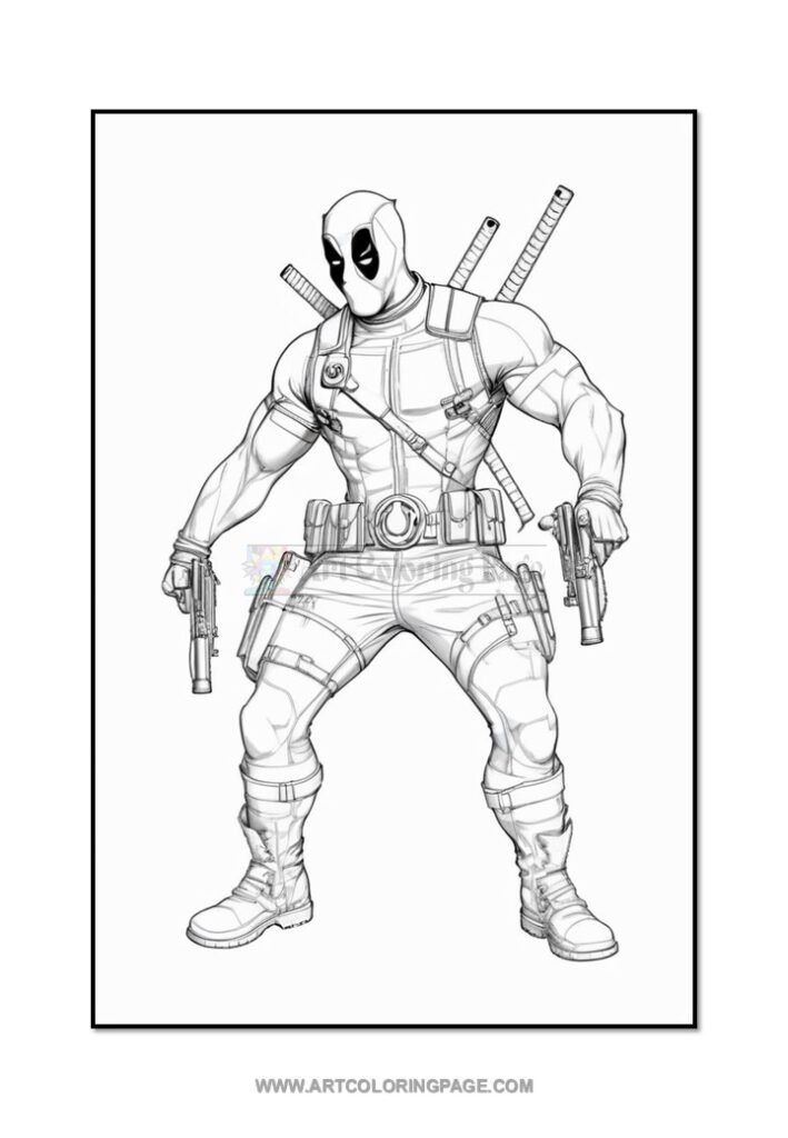 Deadpool Coloring Pages Collections for All Ages