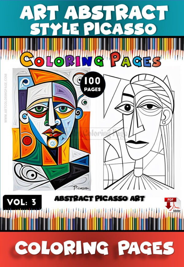Explore Creativity with Picasso Abstract Paintings Coloring Vol 3