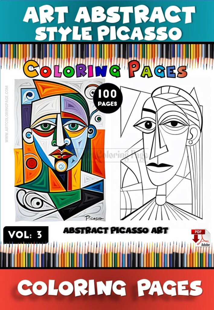 Explore Creativity with Picasso Abstract Paintings Coloring Vol 3