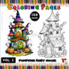 Explore Magical Creativity with Pumpkin House Coloring Page Vol 2
