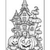 Explore Magical Creativity with Pumpkin House Coloring Page Vol 2 Diapositive2