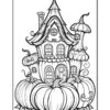 Explore Magical Creativity with Pumpkin House Coloring Page Vol 2 Diapositive5