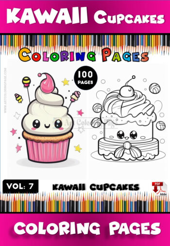 Explore Sweet Creativity with Color Page Cupcake Vol 7 Diapositive1