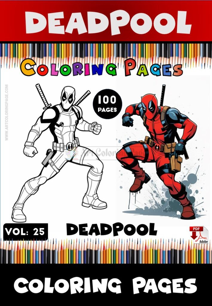 Explore Your Creative Side with Deadpool Pictures to Color Vol 25