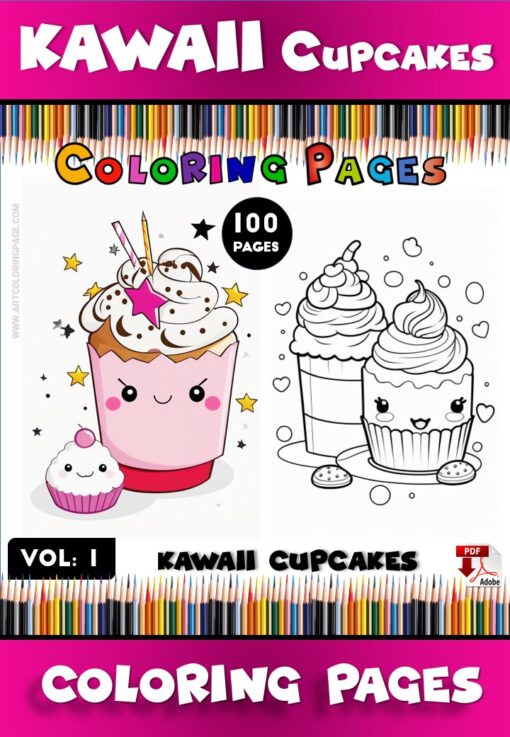 Get Ready for Sweet Fun with Cupcake Coloring Page Vol 1!