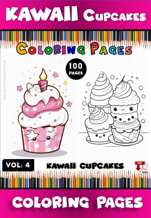 Indulge in Creativity with Cupcake Pictures to Color Vol 4