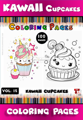 Printable Cupcake Coloring Pages Vol 15 100 Adorable Designs for All Ages