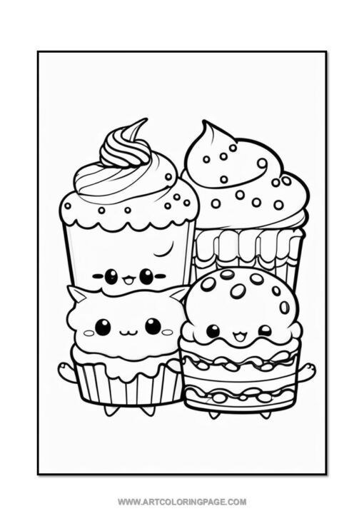 Satisfy Your Sweet Tooth with Cupcake Coloring Sheet Vol 3!Diapositive2