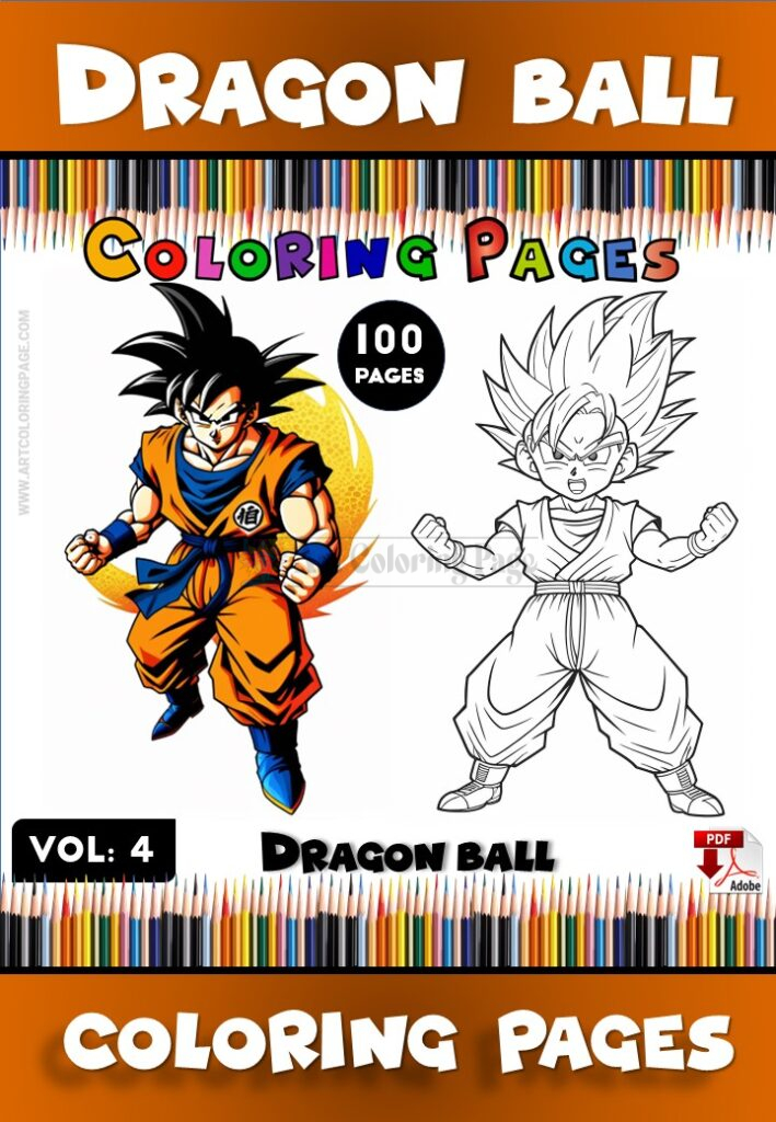 Unleash Your Creativity with Dragon Ball Color Pages Vol. 4!Diapositive1