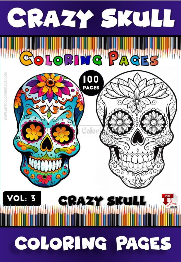 Unleash Your Creativity with Tattoo Coloring Pages Skull Vol 3
