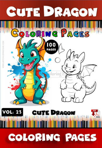 Unleash Your Imagination with Coloring Pages of Dragons Vol 23!