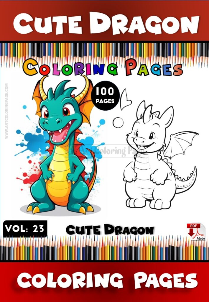 Unleash Your Imagination with Coloring Pages of Dragons Vol 23!