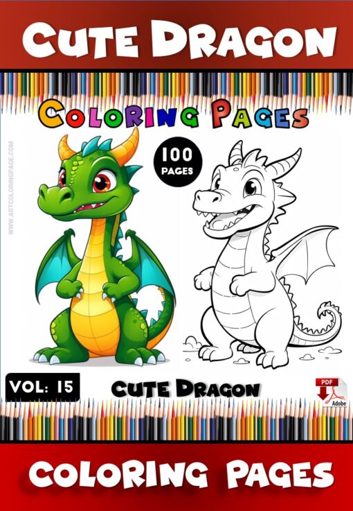 Unleash Your Imagination with Dragon Coloring Page Printable Vol 15!