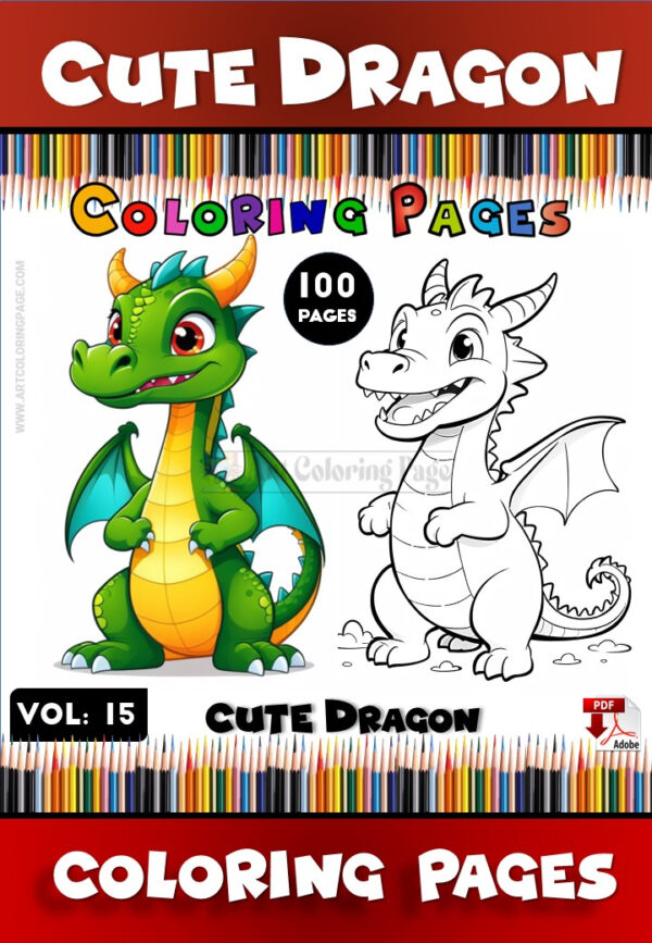 Unleash Your Imagination with Dragon Coloring Page Printable Vol 15!