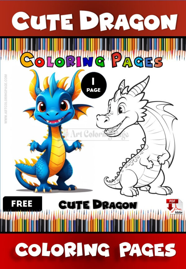 Unleash Your Imagination with Our Free Dragon Coloring Page!