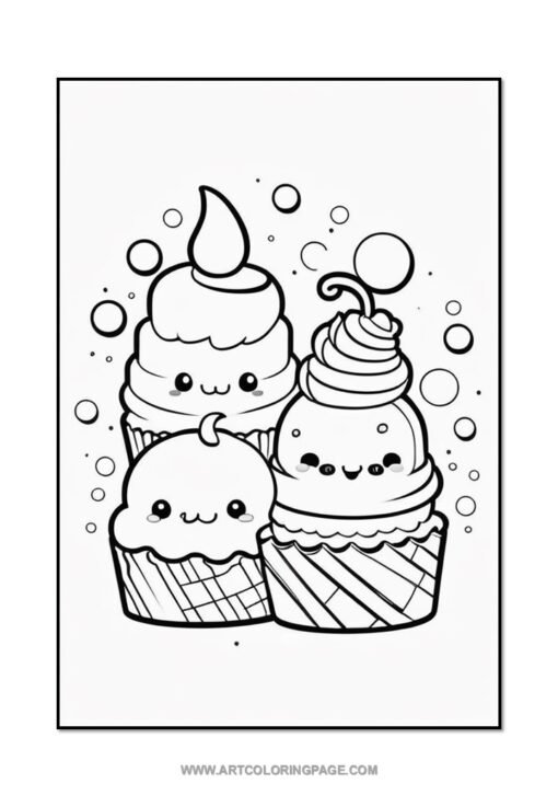 Unleash Your Inner Artist with Coloring Sheet Cupcake Vol 5Diapositive2